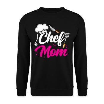 Cook Mama Cook Mother Cooking - Unisex Sweatshirt - black - Front - Alina (178cm) & Michal (187cm)