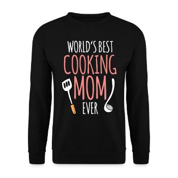 Best Cooking Mother in the World Cooking Mom - Unisex Sweatshirt - black - Front - Alina (178cm) & Michal (187cm)