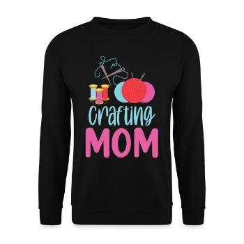 Crafts Mom Craft Mother Hobbyist - Unisex Sweatshirt - black - Front - Alina (178cm) & Michal (187cm)