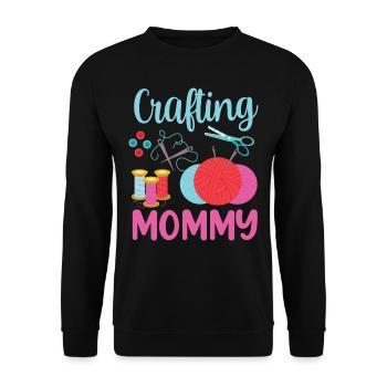Craft Mom Hobbyist Crafts Mother - Unisex Sweatshirt - black - Front - Alina (178cm) & Michal (187cm)