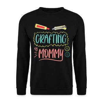 Craft Mom Hobbyist Crafts Mother - Unisex Sweatshirt - black - Front - Alina (178cm) & Michal (187cm)
