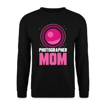 Photographer Mama Mother Photography Camera - Unisex Sweatshirt - black - Front - Alina (178cm) & Michal (187cm)