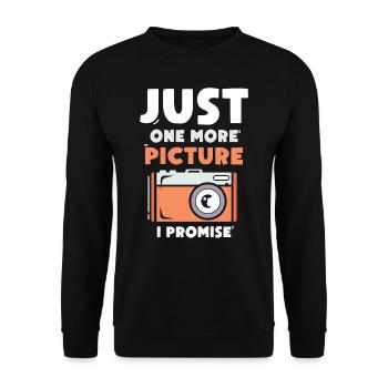 Une seule photo de plus promettait la photographie maman - Sweat-shirt Unisexe - noir - Devant - Alina (178cm) & Michal (187cm)