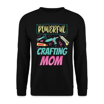 Tolle Basteln Mama Mutter Bastel Bastler - Unisex Pullover - Schwarz - Vorne - Alina (178cm) & Michal (187cm)