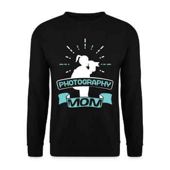 Photographer Mama Photography Mother Camera - Unisex Sweatshirt - black - Front - Alina (178cm) & Michal (187cm)