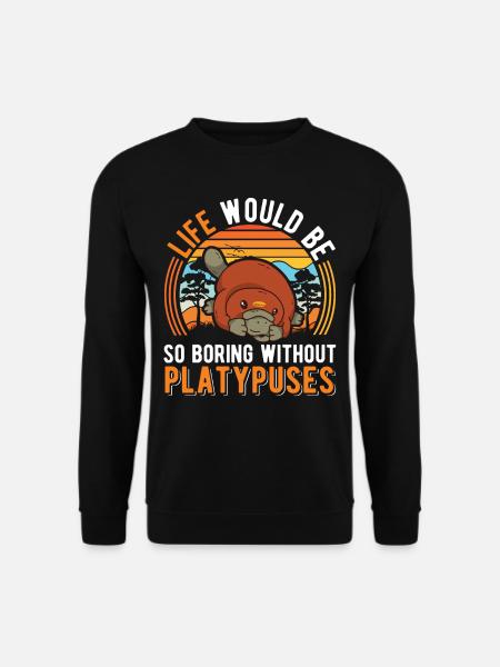 Schnabeltier Geschenk Platypus - Unisex Pullover - Schwarz