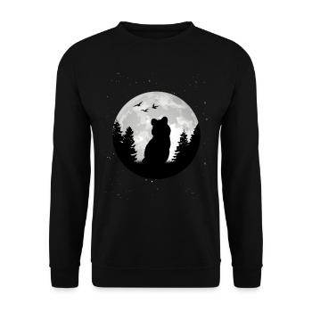 Quokka Moon Kangourou à queue courte - Sweat-shirt Unisexe - noir - Devant - Alina (178cm) & Michal (187cm)