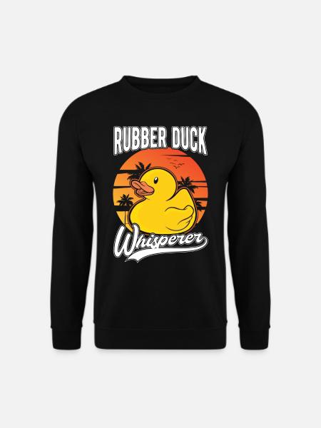 Gummienten Flüsterer Quietscheente Badeente - Unisex Pullover - Schwarz