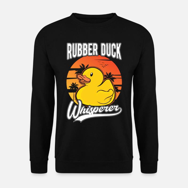 Gummienten Flüsterer Quietscheente Badeente - Unisex Pullover - Schwarz