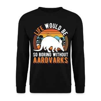 Erdferkel Geschenk Aardvark - Sweat-shirt Unisexe - noir - Devant - Alina (178cm) & Michal (187cm)
