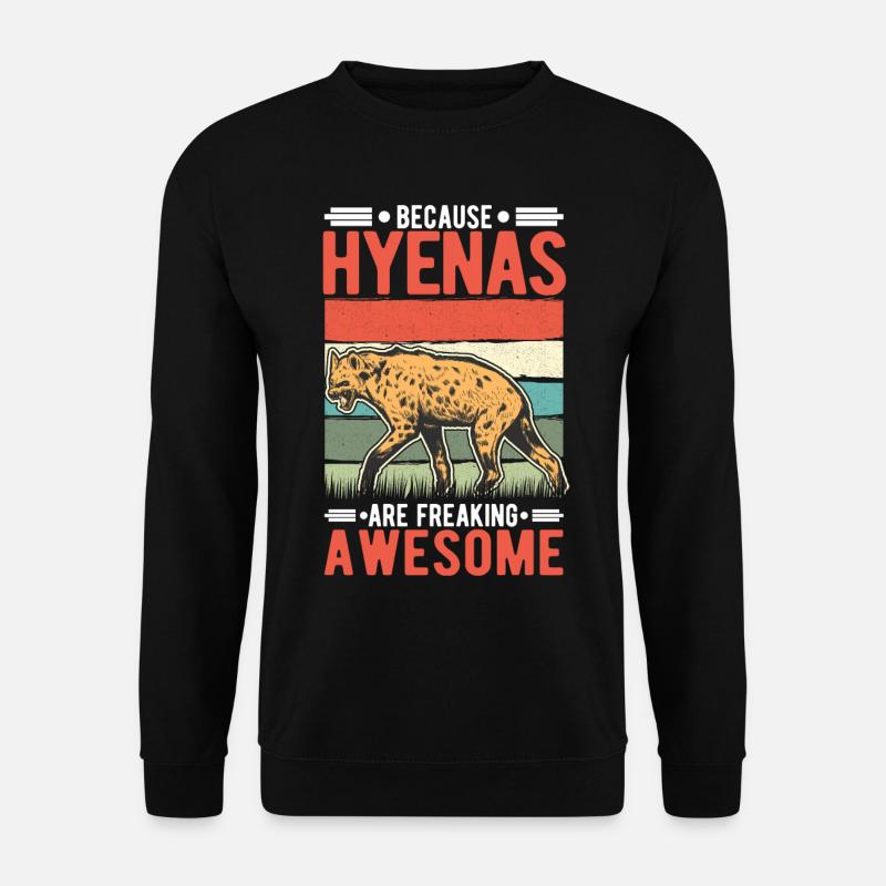 Hyäne Geschenk Erdwolf Hyena - Unisex Pullover - Schwarz