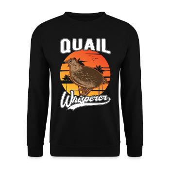 Caille Whisperer Caille Cadeau d’éleveur - Sweat-shirt Unisexe - noir - Devant - Alina (178cm) & Michal (187cm)