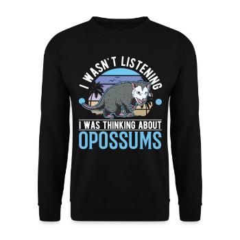 Opossum Possum Beutelratte - Unisex Pullover - Schwarz - Vorne - Alina (178cm) & Michal (187cm)