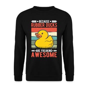 Parce que les canards en caoutchouc sont impressionnants - Sweat-shirt Unisexe - noir - Devant - Alina (178cm) & Michal (187cm)