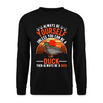 Canard Cadeau Canard Éleveur de Canard - Sweat-shirt Unisexe - noir - Devant - Alina (178cm) & Michal (187cm)