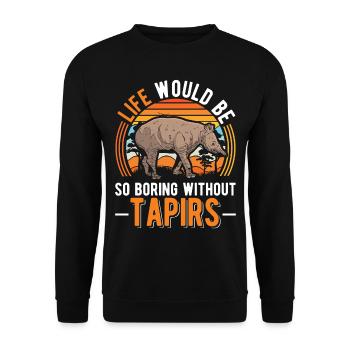 La vie serait si ennuyeuse sans Tapirs - Sweat-shirt Unisexe - noir - Devant - Alina (178cm) & Michal (187cm)