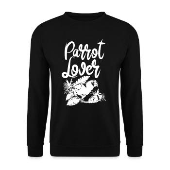 Parrot Lover Parrots Pet Sweet Animal - Unisex Sweatshirt - black - Front - Alina (178cm) & Michal (187cm)