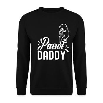 Parrot Papa Animal Cute Pet Parrots - Unisex Sweatshirt - black - Front - Alina (178cm) & Michal (187cm)