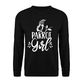 Perroquet Fille Perroquets Animal de compagnie Doux - Sweat-shirt Unisexe - noir - Devant - Alina (178cm) & Michal (187cm)