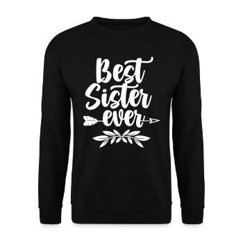Meilleure amie sœur de tous les temps - Sweat-shirt Unisexe - noir - Devant - Alina (178cm) & Michal (187cm)