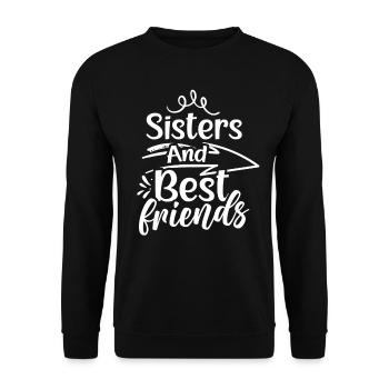 Schwestern Und Beste Freunde Freund Schwester Team - Unisex Pullover - Schwarz - Vorne - Alina (178cm) & Michal (187cm)