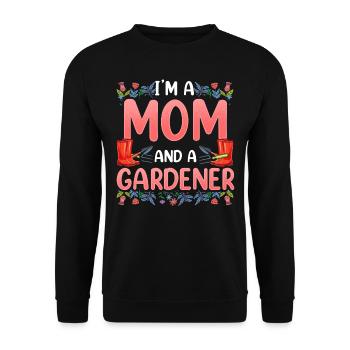 Je suis une mère et une jardinière jardinière - Sweat-shirt Unisexe - noir - Devant - Alina (178cm) & Michal (187cm)