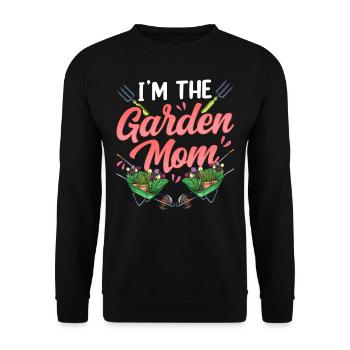 Je suis La Maman Jardin Mère Horticulture Jardinier - Sweat-shirt Unisexe - noir - Devant - Alina (178cm) & Michal (187cm)