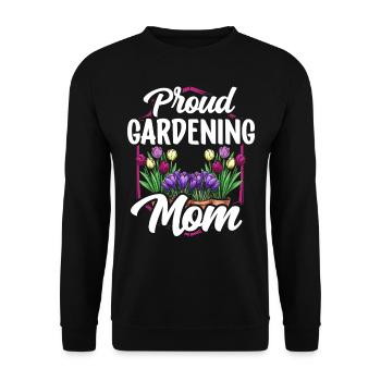 Stolze Gartenbau Mama Gärtnerin Garten Mutter - Unisex Pullover - Schwarz - Vorne - Alina (178cm) & Michal (187cm)
