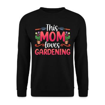 Cette maman aime jardiner maman jardin - Sweat-shirt Unisexe - noir - Devant - Alina (178cm) & Michal (187cm)