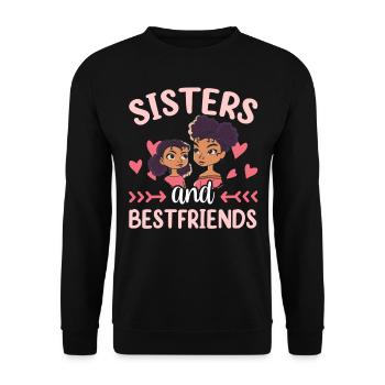 Sœurs et meilleures amies De l’équipe de sœurs - Sweat-shirt Unisexe - noir - Devant - Alina (178cm) & Michal (187cm)
