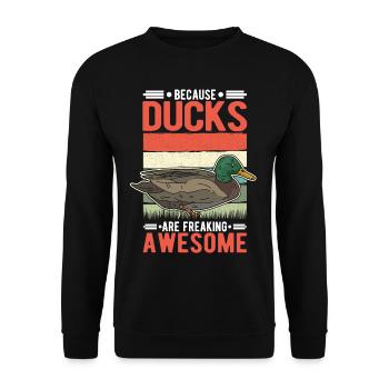 Canard Cadeau Éleveur de Canard - Sweat-shirt Unisexe - noir - Devant - Alina (178cm) & Michal (187cm)
