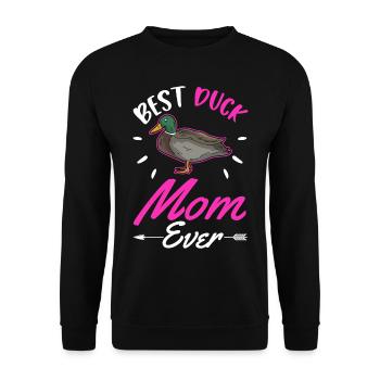 Best Duck Mom Ever Enten Mama - Unisex Sweatshirt - black - Front - Alina (178cm) & Michal (187cm)