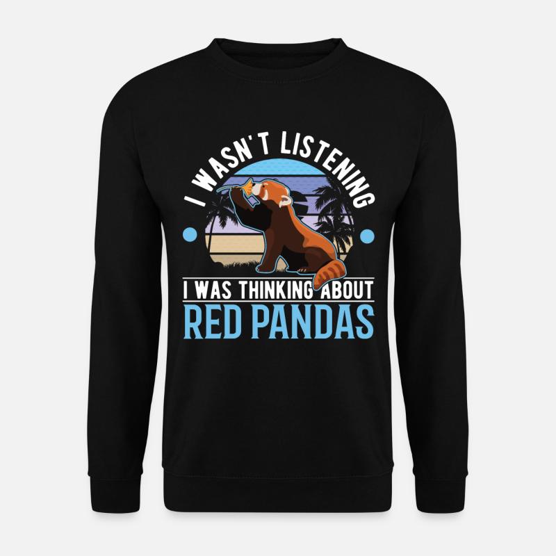 Roter Panda Geschenk Red Panda - Unisex Pullover - Schwarz