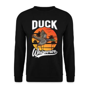 Duck Whisperer Duck Whisperer Duck Breeder - Sweat-shirt Unisexe - noir - Devant - Alina (178cm) & Michal (187cm)