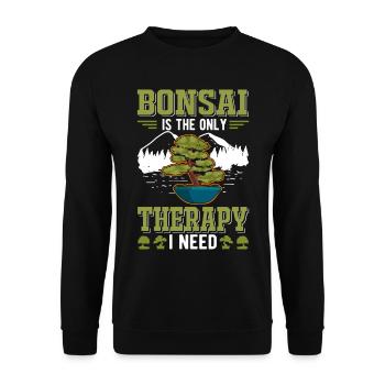 Le bonsaï est la seule thérapie dont j’ai besoin - Sweat-shirt Unisexe - noir - Devant - Alina (178cm) & Michal (187cm)