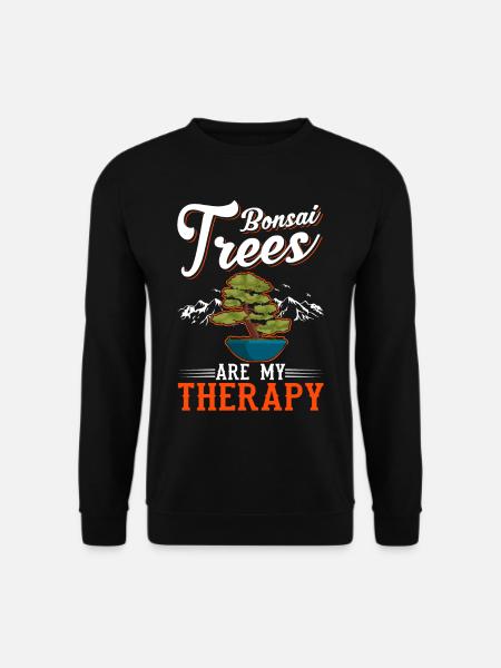 Bonsai Trees are my Therapy Bonsaibaum - Unisex Pullover - Schwarz