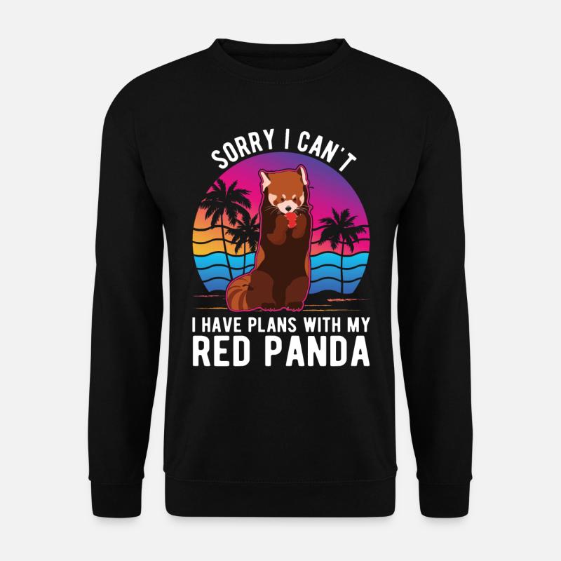 Roter Panda Geschenk Red Panda - Unisex Pullover - Schwarz