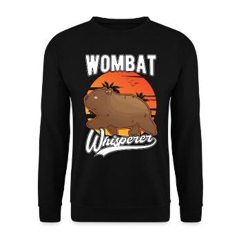 Wombat Flüsterer - Unisex Pullover - Schwarz - Vorne - Alina (178cm) & Michal (187cm)