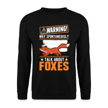 Avertissement Fox Gift Arctic Fox Redfucks - Sweat-shirt Unisexe - noir - Devant - Alina (178cm) & Michal (187cm)