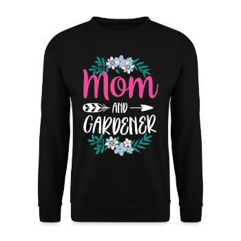 Mother and Gardener Garden Mama Horticulture - Unisex Sweatshirt - black - Front - Alina (178cm) & Michal (187cm)