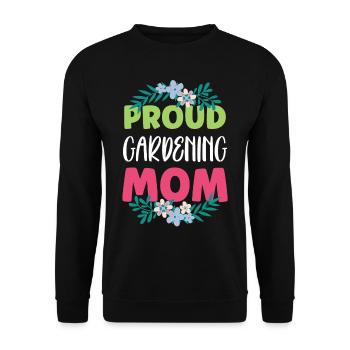 Fière Horticulture Maman Mère Jardinière Jardinière - Sweat-shirt Unisexe - noir - Devant - Alina (178cm) & Michal (187cm)