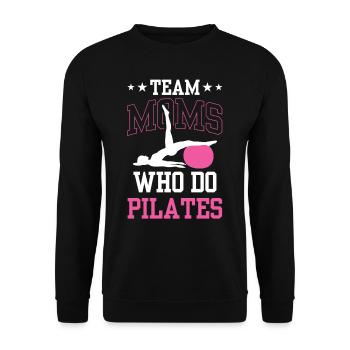 Team Mothers The Pilates Make Mom Mom MomMy - Unisex Sweatshirt - black - Front - Alina (178cm) & Michal (187cm)