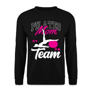 Pilates Mama Team Mother Mommy Lover - Unisex Sweatshirt - black - Front - Alina (178cm) & Michal (187cm)