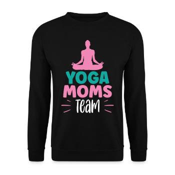 Yoga Mütter Team Mami Mama Mutter Hobby - Unisex Pullover - Schwarz - Vorne - Alina (178cm) & Michal (187cm)