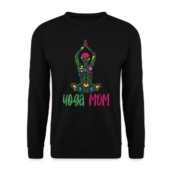Yoga Maman Mère Hobby Maman - Sweat-shirt Unisexe - noir - Devant - Alina (178cm) & Michal (187cm)