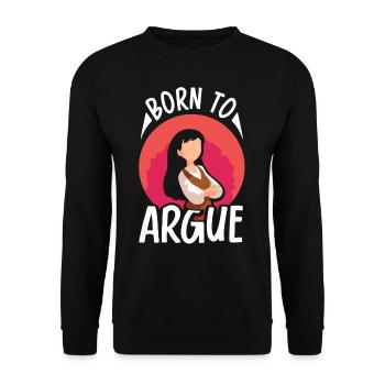 Né pour plaider l’argument de l’avocat - Sweat-shirt Unisexe - noir - Devant - Alina (178cm) & Michal (187cm)