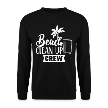 Équipe de nettoyage de plage Nettoyage de plage - Sweat-shirt Unisexe - noir - Devant - Alina (178cm) & Michal (187cm)