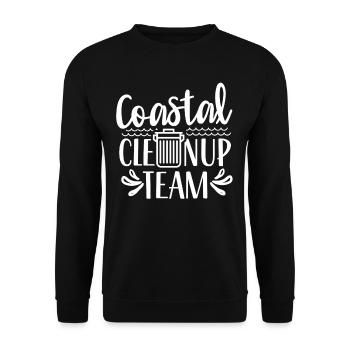Équipe de nettoyage côtier Plage Nettoyer la plage - Sweat-shirt Unisexe - noir - Devant - Alina (178cm) & Michal (187cm)