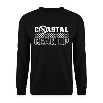 Coastal Cleanup Beach Beach Clean Up - Unisex Sweatshirt - black - Front - Alina (178cm) & Michal (187cm)