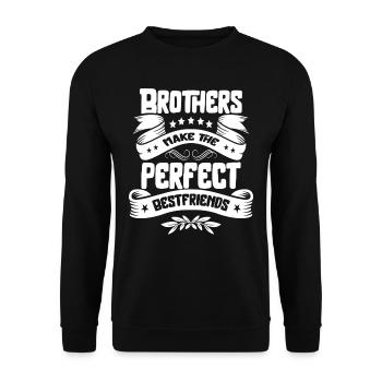 Les frères sont le meilleur ami parfait - Sweat-shirt Unisexe - noir - Devant - Alina (178cm) & Michal (187cm)